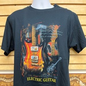 Black Electric Guitar T-shirt for anyone who loves the electric guitar.